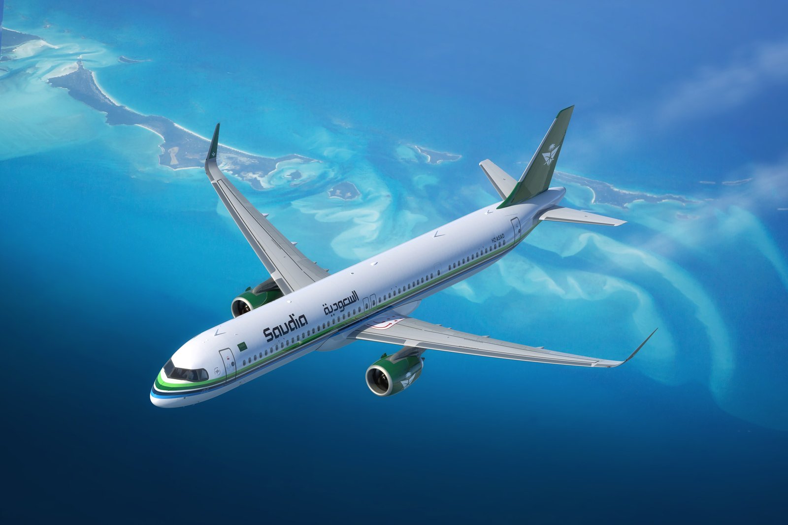 Saudia A321neo New Livery Rebrand Renders by Neutral Digital