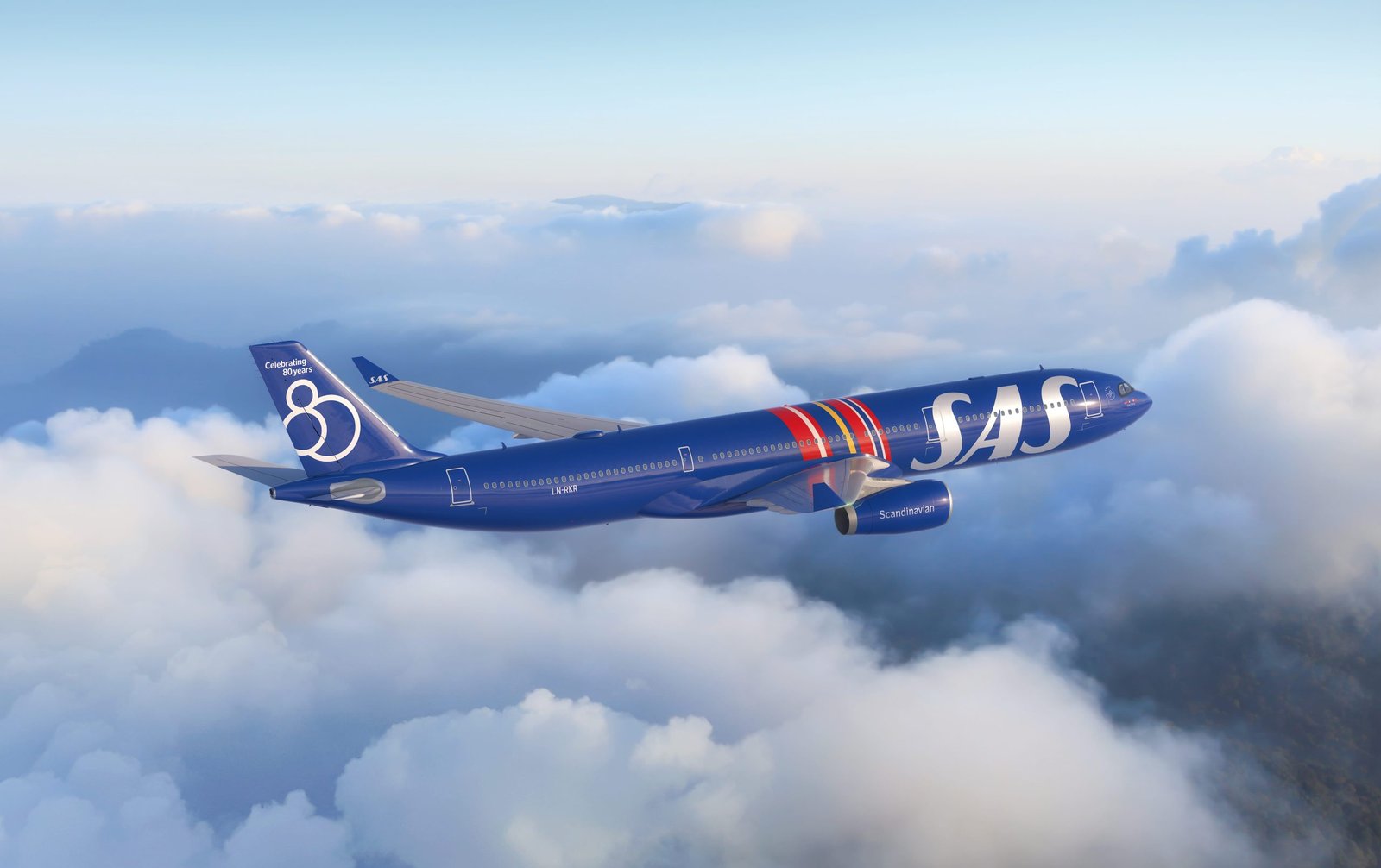 SAS 80th Anniversary A330 Livery Visualisation by Neutral Digital