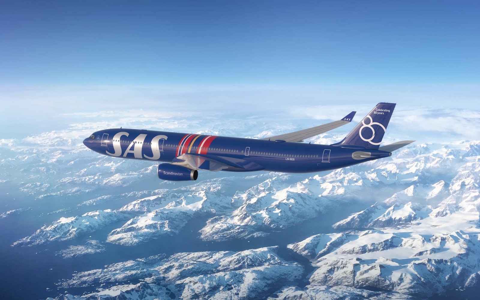 SAS 80th Anniversary A330 Livery Visualisation by Neutral Digital