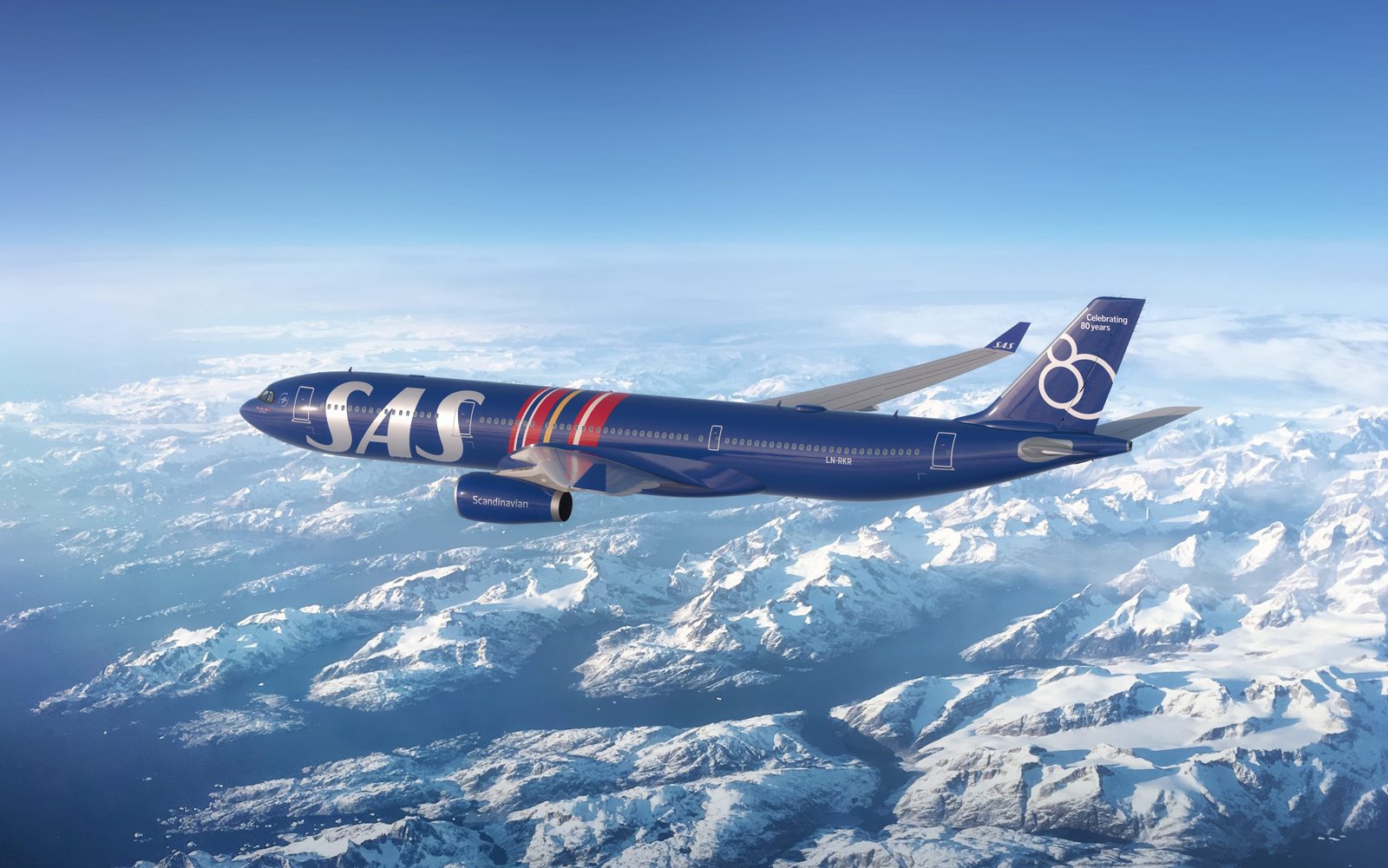 SAS 80th anniversary A330 livery visualisation