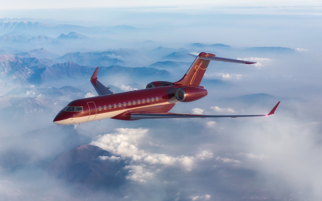 Falcon Aviation Bombardier Global 6500 air-to-air photography CGI by Neutral Digital