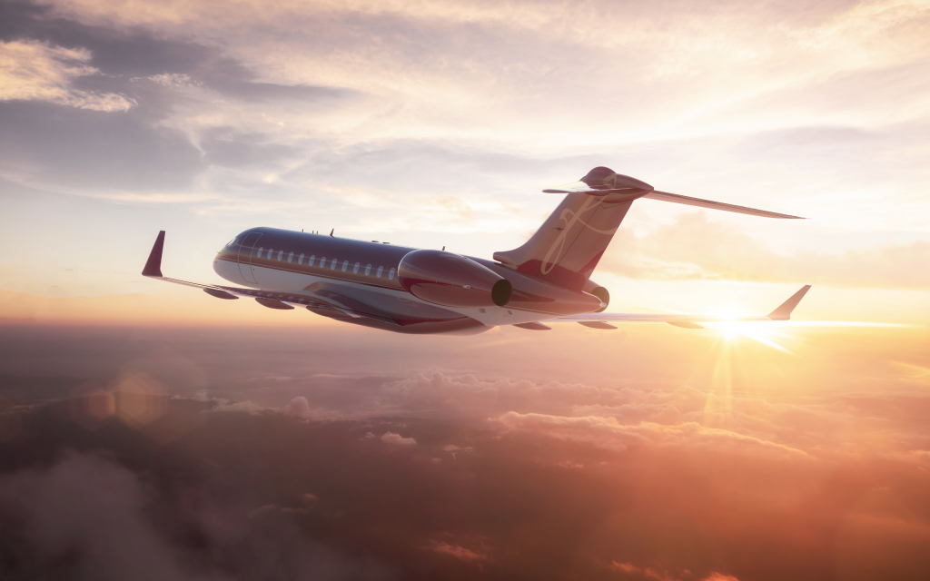 Falcon Aviation Bombardier Global 6500 air-to-air photography CGI by Neutral Digital