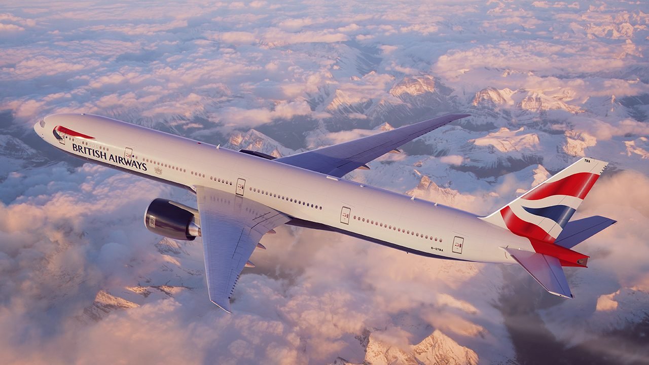 British Airways B777-300 CGI renders by Neutral Digital