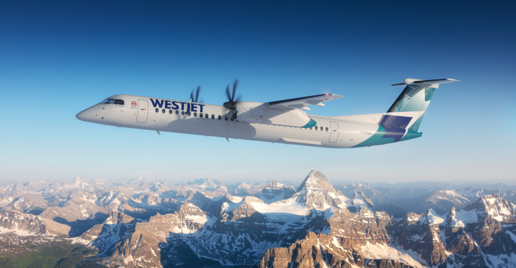 Airline visual storytelling: CGI captures WestJet's Q400 aircraft.